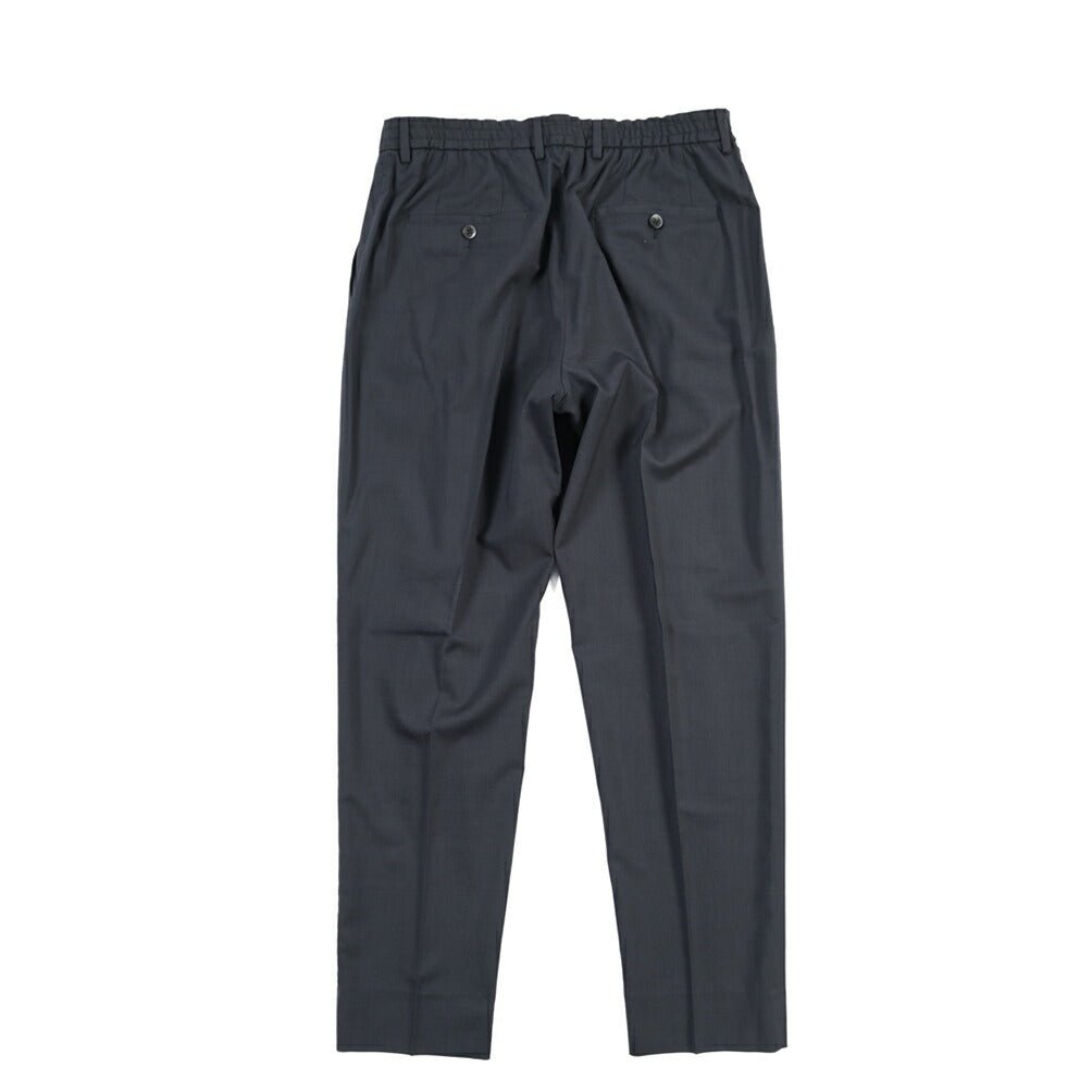 SALE｜GTA “NEW PAUL” ビスコース混ウール ウエストバンド付きイージースラックス / SLIM FIT ネイビー 48 | GUARDAROBA MILANO OFFICIAL STORE