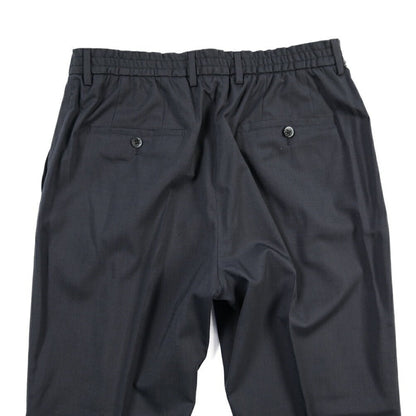SALE｜GTA “NEW PAUL” ビスコース混ウール ウエストバンド付きイージースラックス / SLIM FIT ネイビー 48 | GUARDAROBA MILANO OFFICIAL STORE