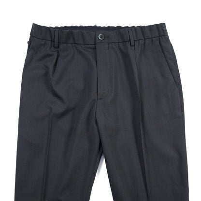 SALE｜GTA “NEW PAUL” ビスコース混ウール ウエストバンド付きイージースラックス / SLIM FIT ネイビー 48 | GUARDAROBA MILANO OFFICIAL STORE