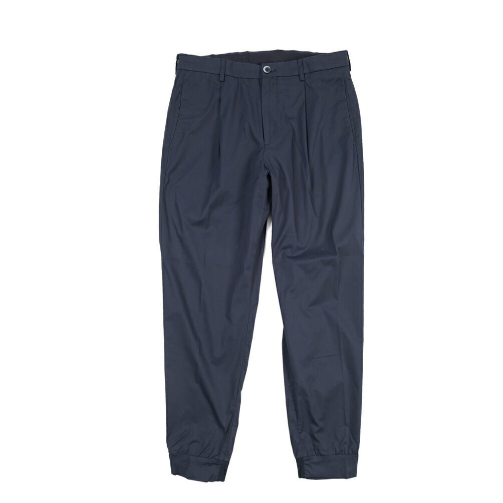 SALE｜GTA “NIGEL” ナイロン混コットン ウエストバンド付きイージーパンツ / SLIM FIT ネイビー 54 | GUARDAROBA MILANO OFFICIAL STORE