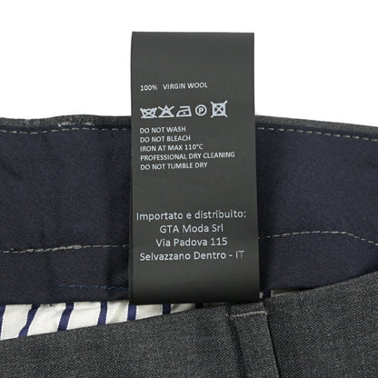 SALE｜GTA “NIKKO 01” ヴァージンウール100% ワンタックスラックス / SLIM FIT ダークグレー 48 | GUARDAROBA MILANO OFFICIAL STORE