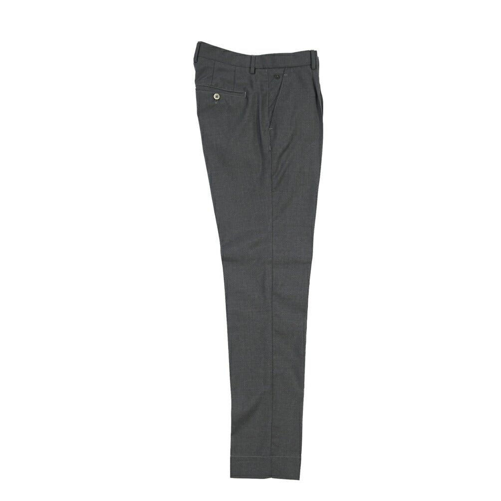 SALE｜GTA “NIKKO 01” ヴァージンウール100% ワンタックスラックス / SLIM FIT ダークグレー 48 | GUARDAROBA MILANO OFFICIAL STORE
