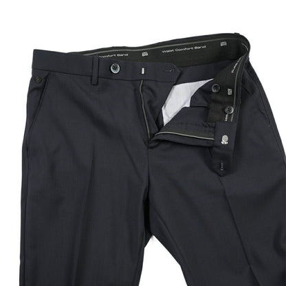 SALE｜GTA “NIKKO” ヴァージンウール100% ウエストバンド付きノータックスラックス / SLIM FIT ネイビー 48 | GUARDAROBA MILANO OFFICIAL STORE