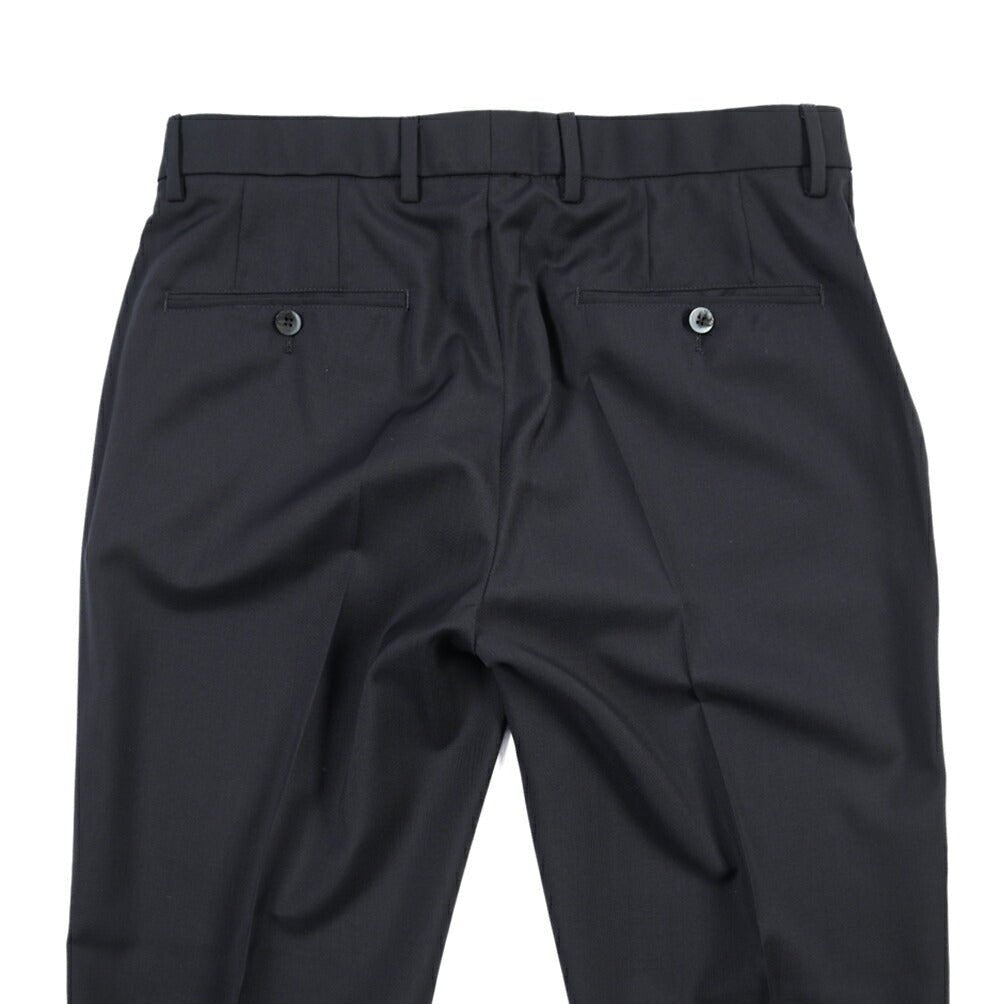 SALE｜GTA “NIKKO” ヴァージンウール100% ウエストバンド付きノータックスラックス / SLIM FIT ネイビー 48 | GUARDAROBA MILANO OFFICIAL STORE