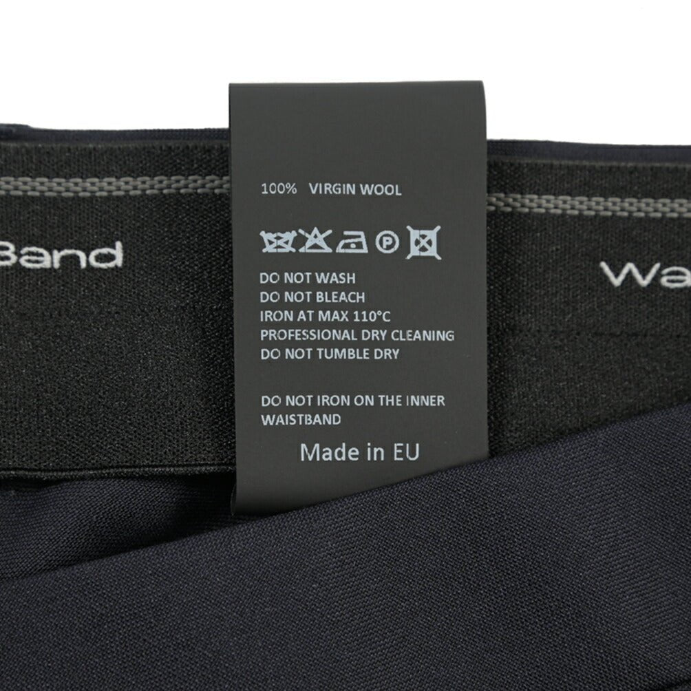 SALE｜GTA “NIKKO” ヴァージンウール100% ウエストバンド付きノータックスラックス / SLIM FIT ネイビー 48 | GUARDAROBA MILANO OFFICIAL STORE