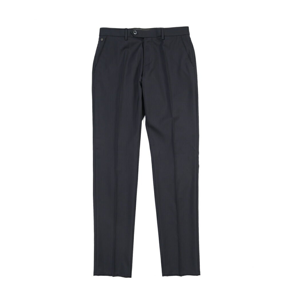 SALE｜GTA “NIKKO” ヴァージンウール100% ウエストバンド付きノータックスラックス / SLIM FIT ネイビー 48 | GUARDAROBA MILANO OFFICIAL STORE
