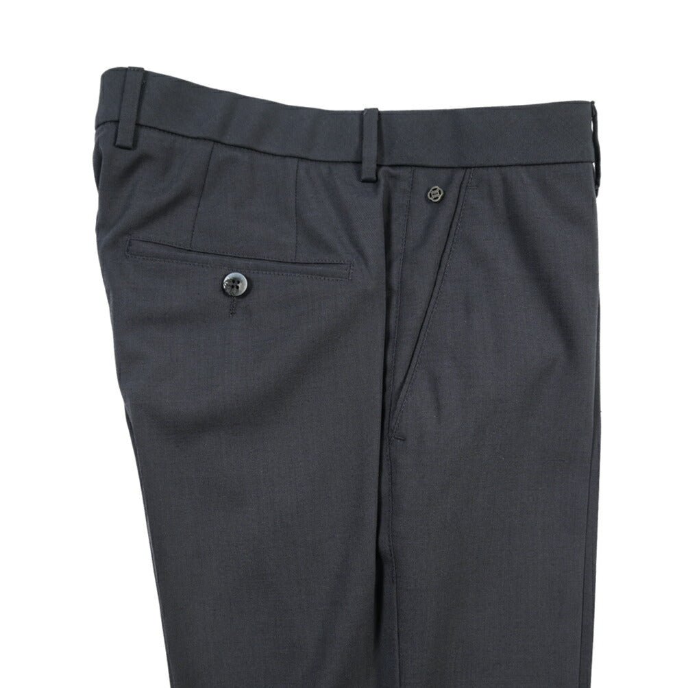 SALE｜GTA “NIKKO” ビスコース混ウール ノータックスラックス / SLIM FIT ネイビー 48 | GUARDAROBA MILANO OFFICIAL STORE
