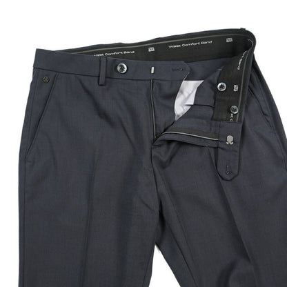 SALE｜GTA “NIKKO” ビスコース混ウール ノータックスラックス / SLIM FIT ネイビー 48 | GUARDAROBA MILANO OFFICIAL STORE