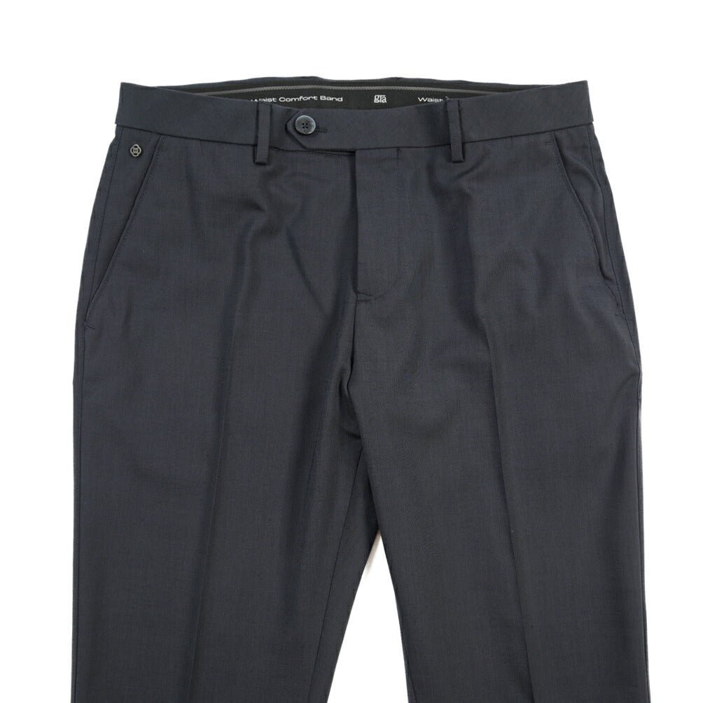 SALE｜GTA “NIKKO” ビスコース混ウール ノータックスラックス / SLIM FIT ネイビー 48 | GUARDAROBA MILANO OFFICIAL STORE