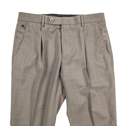 SALE｜GTA “RICCARDO” ヴァージンウール100% ウエストバンド付きワンタックスラックス / SLIM FIT ブラウン 48 | GUARDAROBA MILANO OFFICIAL STORE
