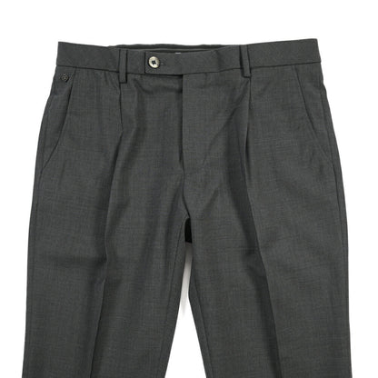 SALE｜GTA “RICCARDO” ヴァージンウール100% ウエストバンド付きワンタックスラックス / SLIM FIT ダークグレー 50 | GUARDAROBA MILANO OFFICIAL STORE