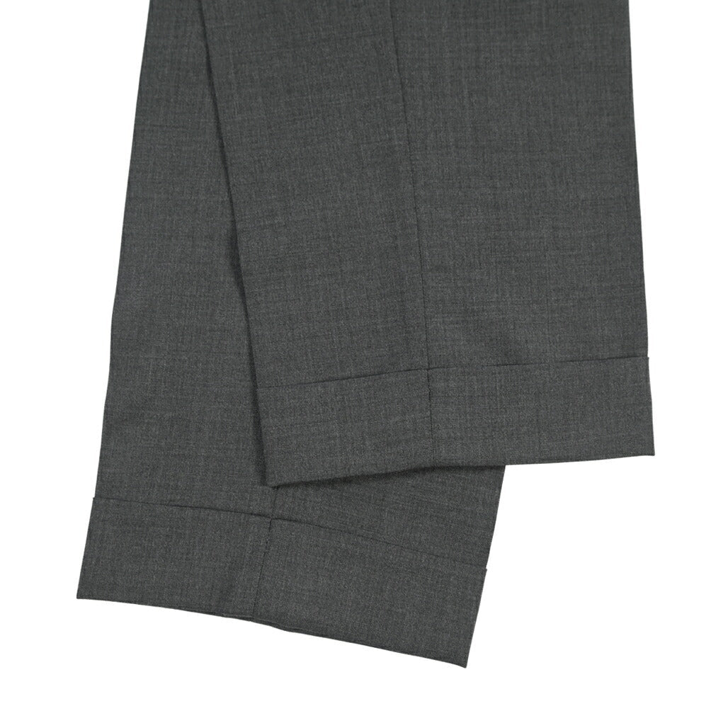 SALE｜GTA “RICCARDO” ヴァージンウール100% ウエストバンド付きワンタックスラックス / SLIM FIT ダークグレー 50 | GUARDAROBA MILANO OFFICIAL STORE