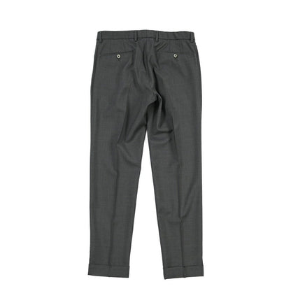 SALE｜GTA “RICCARDO” ヴァージンウール100% ウエストバンド付きワンタックスラックス / SLIM FIT ダークグレー 50 | GUARDAROBA MILANO OFFICIAL STORE