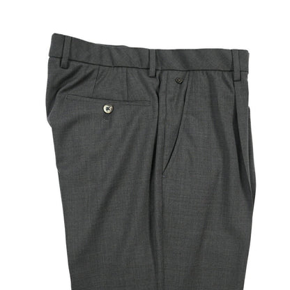 SALE｜GTA “RICCARDO” ヴァージンウール100% ウエストバンド付きワンタックスラックス / SLIM FIT ダークグレー 50 | GUARDAROBA MILANO OFFICIAL STORE