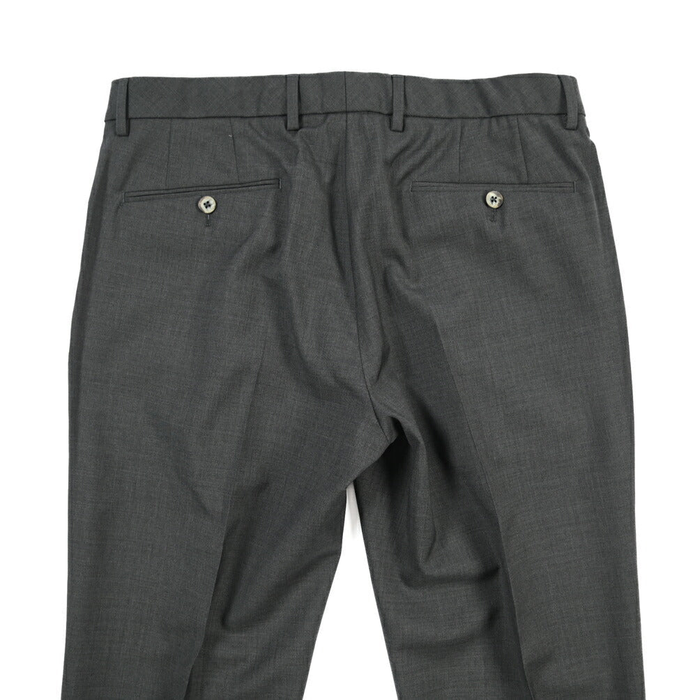 SALE｜GTA “RICCARDO” ヴァージンウール100% ウエストバンド付きワンタックスラックス / SLIM FIT ダークグレー 50 | GUARDAROBA MILANO OFFICIAL STORE