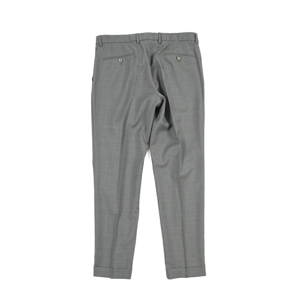 SALE｜GTA “RICCARDO” ヴァージンウール100% ウエストバンド付きワンタックスラックス / SLIM FIT グレー 52 | GUARDAROBA MILANO OFFICIAL STORE