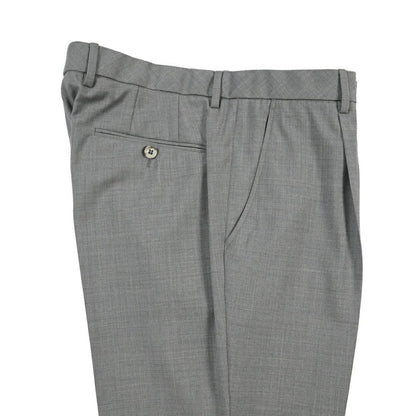 SALE｜GTA “RICCARDO” ヴァージンウール100% ウエストバンド付きワンタックスラックス / SLIM FIT グレー 52 | GUARDAROBA MILANO OFFICIAL STORE