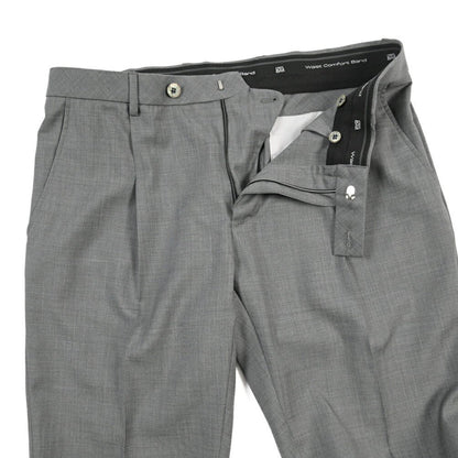 SALE｜GTA “RICCARDO” ヴァージンウール100% ウエストバンド付きワンタックスラックス / SLIM FIT グレー 52 | GUARDAROBA MILANO OFFICIAL STORE