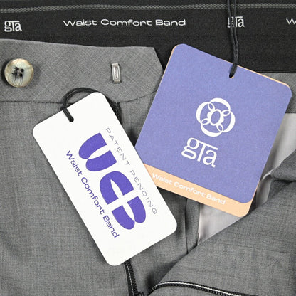 SALE｜GTA “RICCARDO” ヴァージンウール100% ウエストバンド付きワンタックスラックス / SLIM FIT グレー 52 | GUARDAROBA MILANO OFFICIAL STORE
