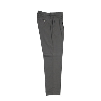SALE｜GTA “RICCARDO” ビスコース混ウール ウエストバンド付きワンタックスラックス / SLIM FIT ダークグレー 48 | GUARDAROBA MILANO OFFICIAL STORE