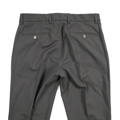 SALE｜GTA “RICCARDO” ビスコース混ウール ウエストバンド付きワンタックスラックス / SLIM FIT ダークグレー 48 | GUARDAROBA MILANO OFFICIAL STORE