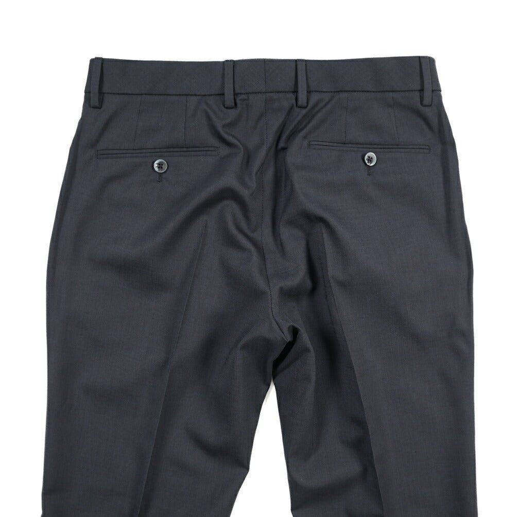 SALE｜GTA “RICCARDO” ビスコース混ウール ワンタックスラックス / SLIM FIT ネイビー 46 | GUARDAROBA MILANO OFFICIAL STORE