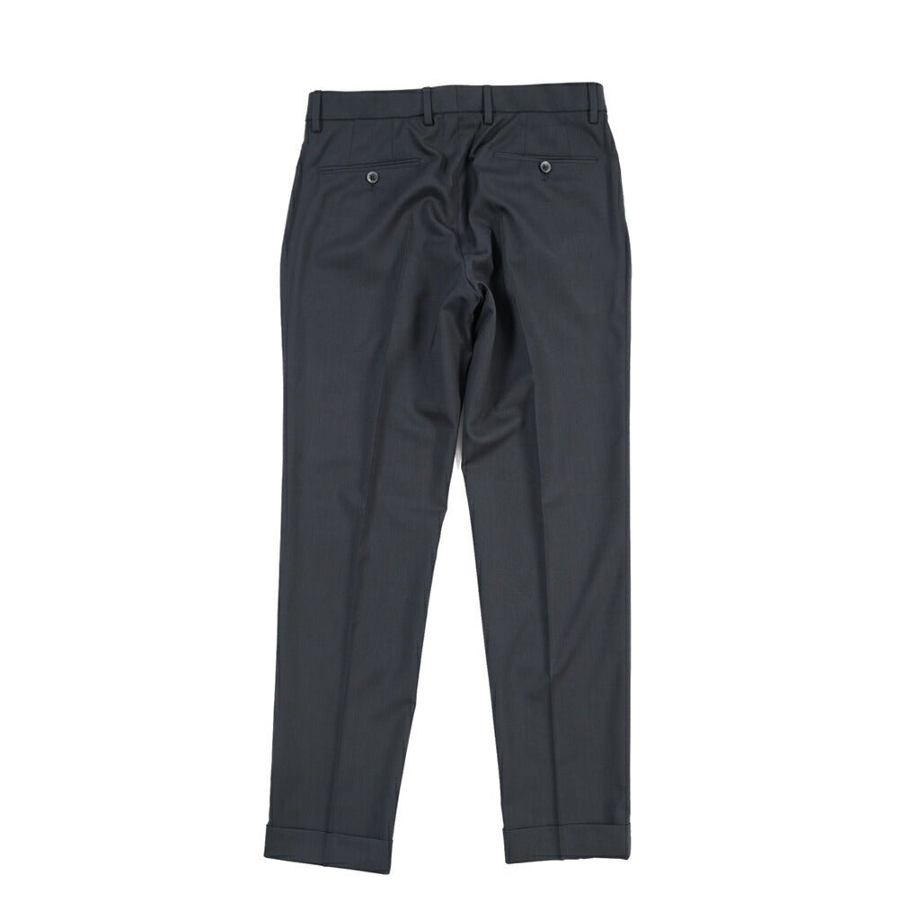 SALE｜GTA “RICCARDO” ビスコース混ウール ワンタックスラックス / SLIM FIT ネイビー 46 | GUARDAROBA MILANO OFFICIAL STORE