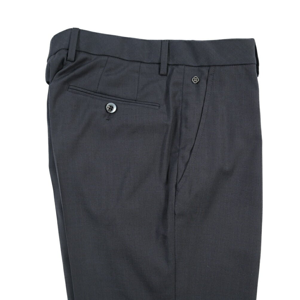 SALE｜GTA “RICCARDO” ビスコース混ウール ワンタックスラックス / SLIM FIT ネイビー 46 | GUARDAROBA MILANO OFFICIAL STORE