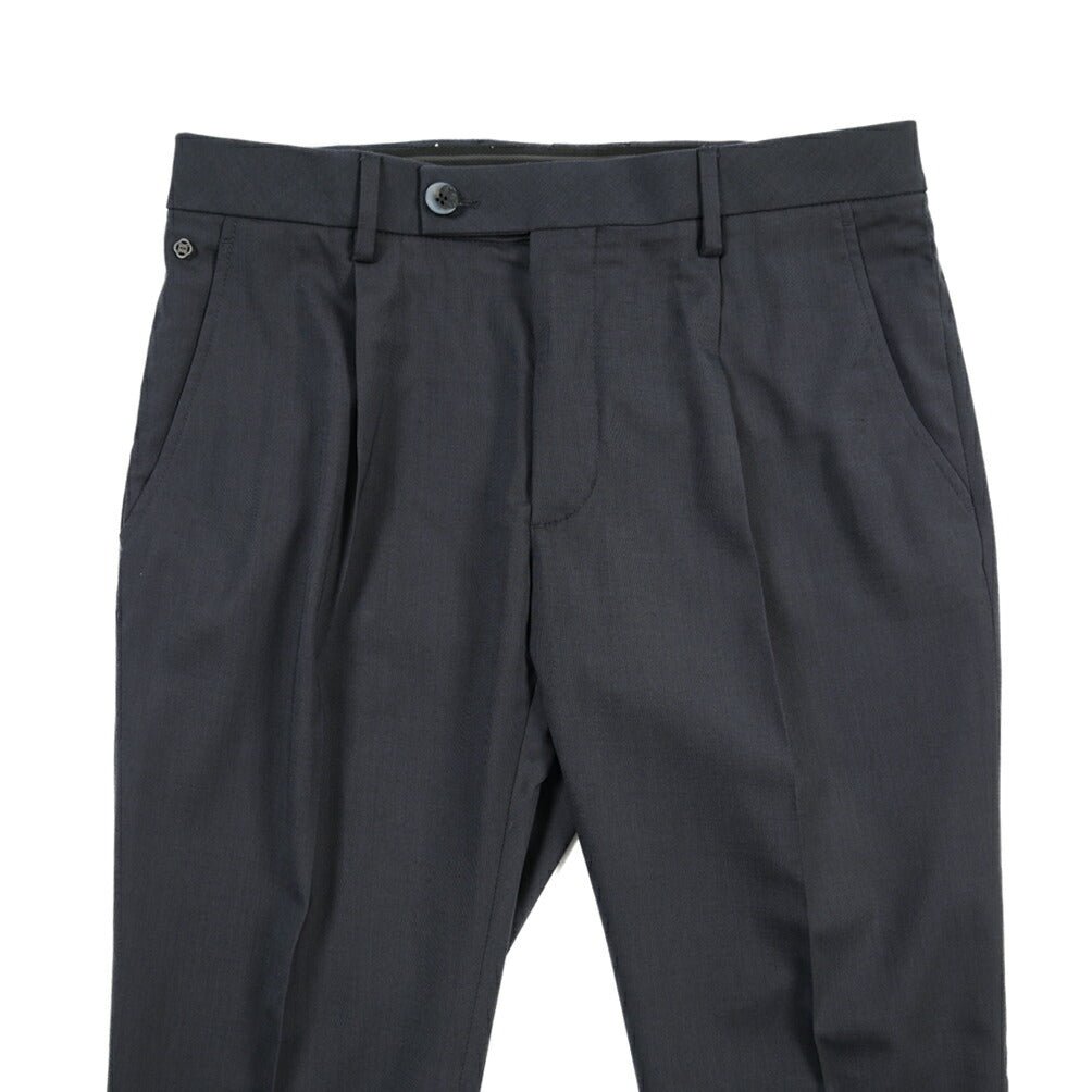 SALE｜GTA “RICCARDO” ビスコース混ウール ワンタックスラックス / SLIM FIT ネイビー 46 | GUARDAROBA MILANO OFFICIAL STORE