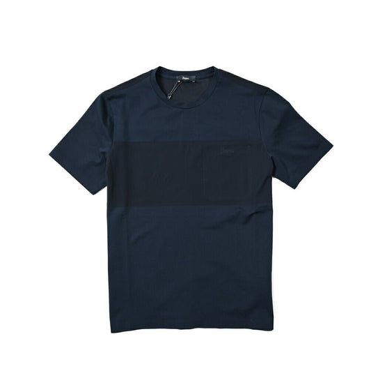 SALE｜HERNO ストレッチコットンジャージー 異素材コンビクルーネックTシャツ｜400739 - B - 46｜GUARDAROBA MILANO OFFICIAL STORE