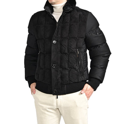 SALE｜MOORER "AGON - URL" 異素材コンビ スタンドカラーダウンジャケット｜420342｜GUARDAROBA MILANO OFFICIAL STORE