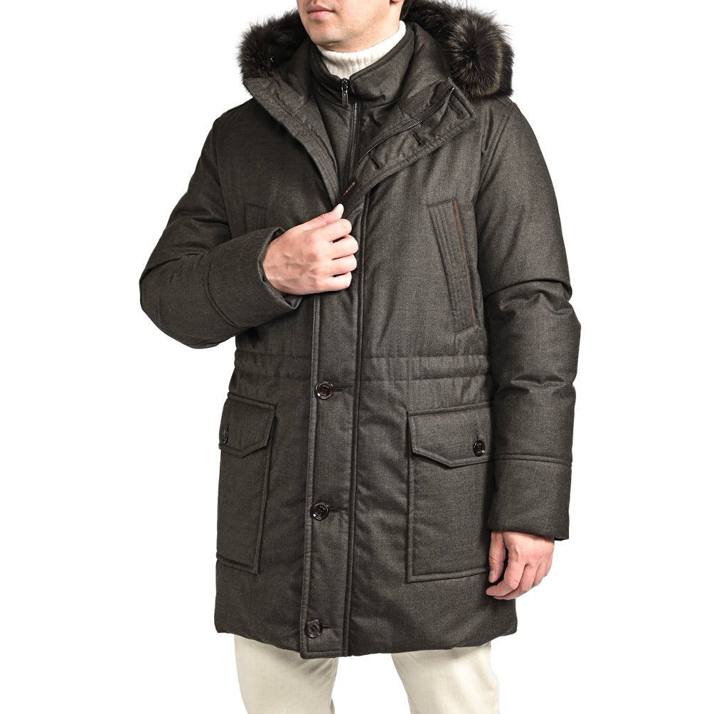 SALE｜MOORER "BALDO - CL" カシミヤ100% ファーフード付きダウンコート (Loro Piana STORM SYSTEM)｜420333 - 46｜GUARDAROBA MILANO OFFICIAL STORE