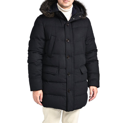 SALE｜MOORER "BARBIERI - IL" カシミヤ100% ファーフード付きダウンコート｜420441｜GUARDAROBA MILANO OFFICIAL STORE