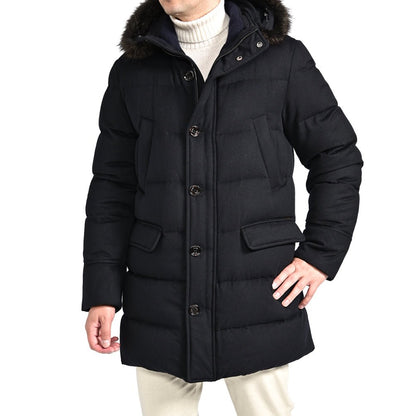 SALE｜MOORER "BARBIERI - IL" カシミヤ100% ファーフード付きダウンコート｜420441｜GUARDAROBA MILANO OFFICIAL STORE