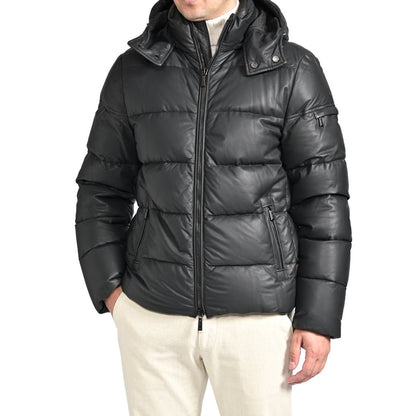 SALE｜MOORER "BRETT - PE" レザーダウンコートフーディー｜420303｜GUARDAROBA MILANO OFFICIAL STORE