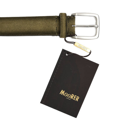 SALE｜MOORER CALDARA C2 スエードレザースクエアバックルベルト｜383772-B-105｜GUARDAROBA MILANO OFFICIAL STORE