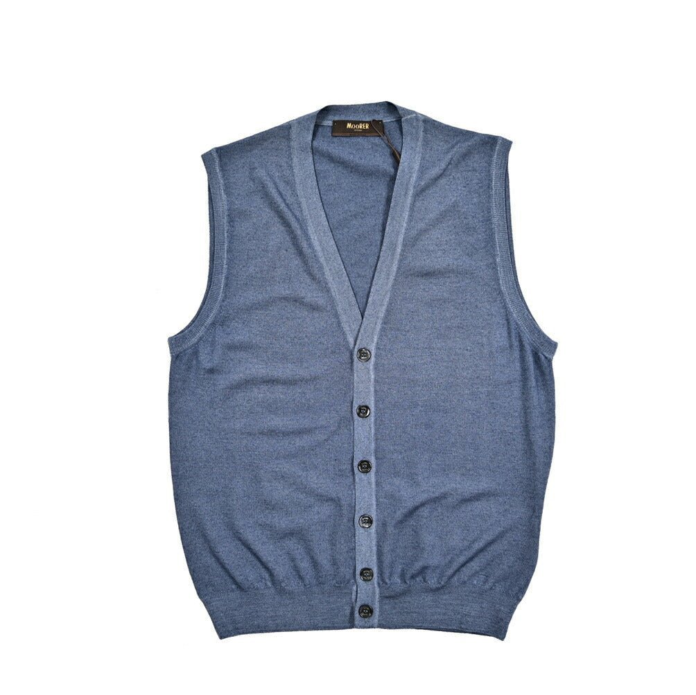 SALE｜MOORER ECCLESIO - W2 ウール100% Vネックニットベスト｜418929 - 46｜GUARDAROBA MILANO OFFICIAL STORE