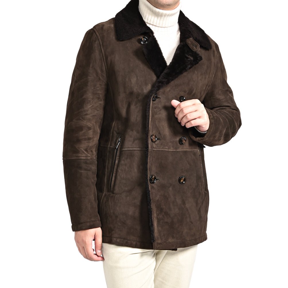 SALE｜MOORER "EMIDIO - ME" ムートンレザーPコート｜420410 - 48｜GUARDAROBA MILANO OFFICIAL STORE