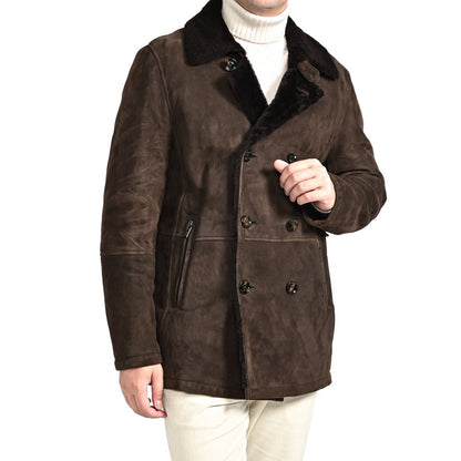 SALE｜MOORER "EMIDIO - ME" ムートンレザーPコート｜420410 - 48｜GUARDAROBA MILANO OFFICIAL STORE