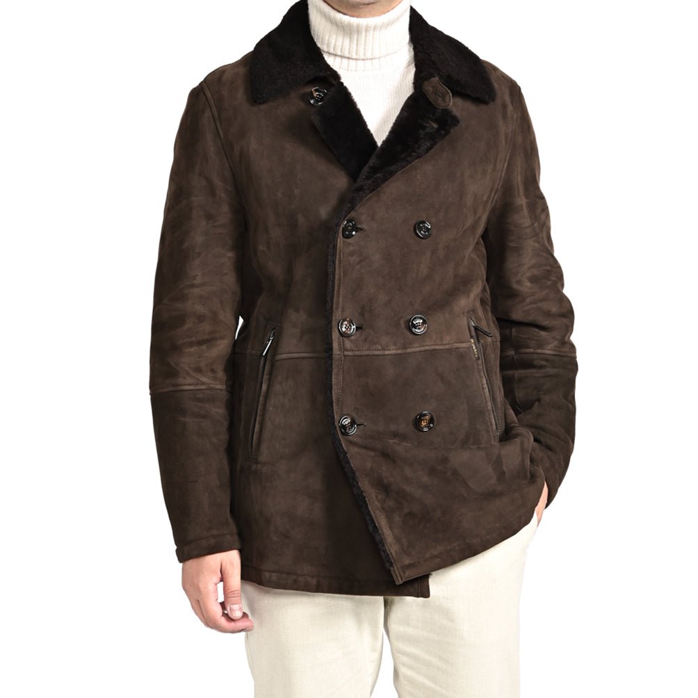 SALE｜MOORER "EMIDIO - ME" ムートンレザーPコート｜420410 - 48｜GUARDAROBA MILANO OFFICIAL STORE