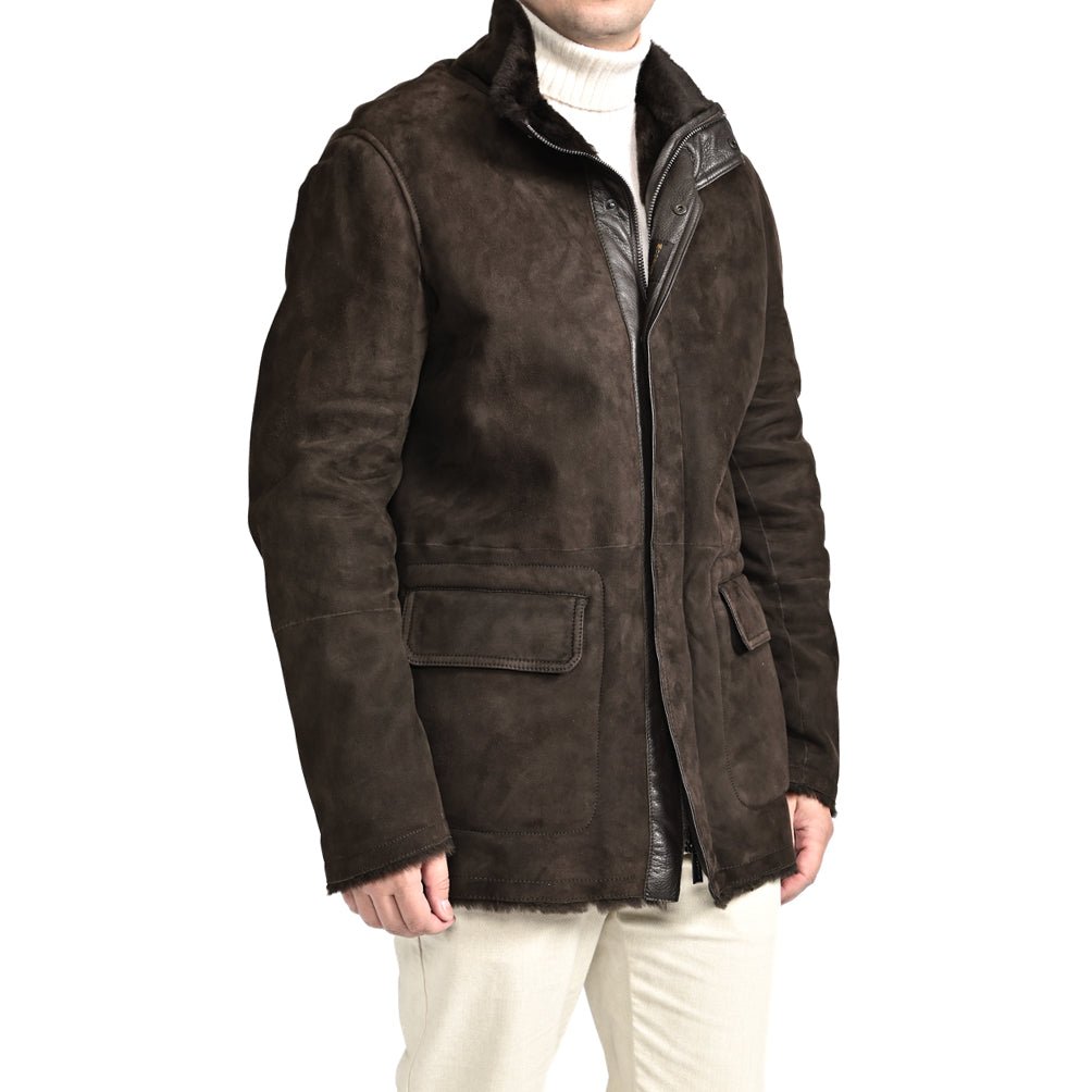 SALE｜MOORER "ETTORE - ME" スタンドカラームートンレザーコート｜420433｜GUARDAROBA MILANO OFFICIAL STORE