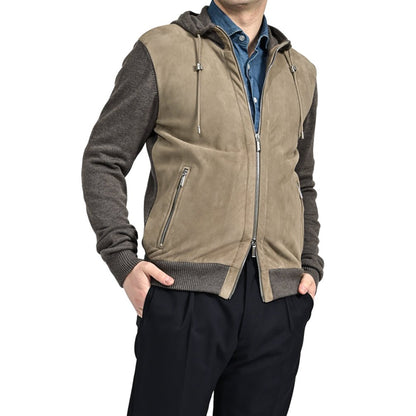 SALE｜MOORER FRANS - URM 異素材コンビ ダブルジップニットパーカー｜GUARDAROBA MILANO OFFICIAL STORE