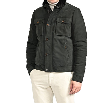 SALE｜MOORER "HYDROS - NK" スエードレザー スタンドカラーダウンブルゾン｜420454｜GUARDAROBA MILANO OFFICIAL STORE