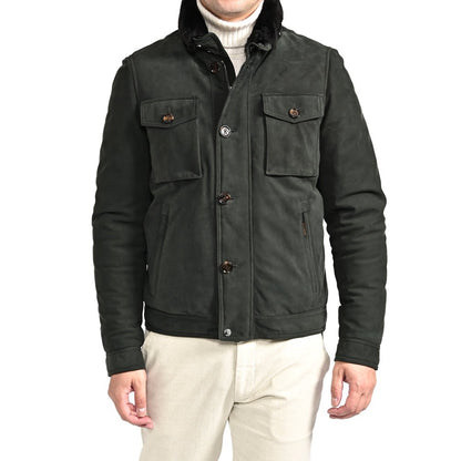 SALE｜MOORER "HYDROS - NK" スエードレザー スタンドカラーダウンブルゾン｜420454｜GUARDAROBA MILANO OFFICIAL STORE