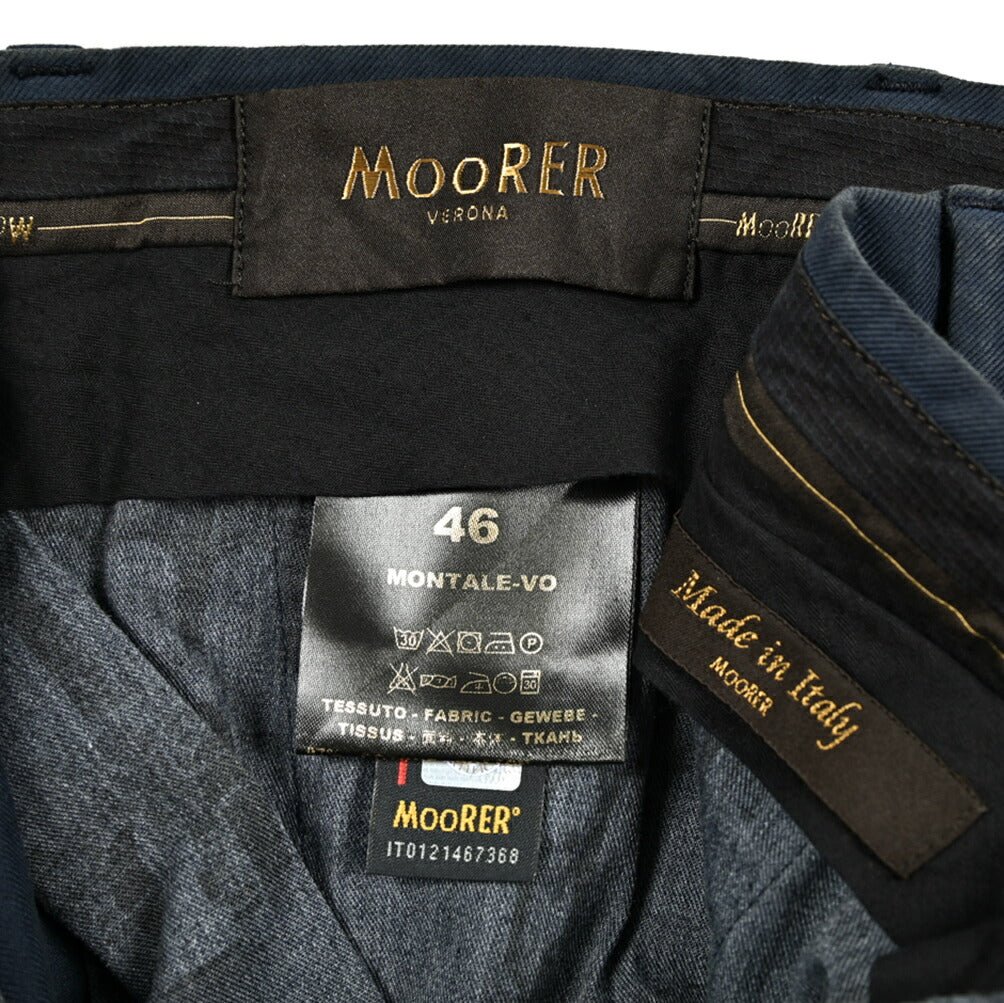 SALE｜MOORER MONTALE VO ストレッチコットン ワンタックスラックス｜418468 - 44｜GUARDAROBA MILANO OFFICIAL STORE