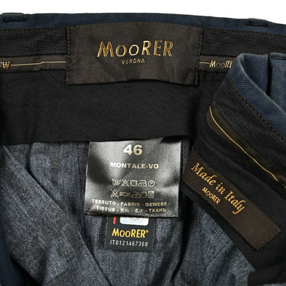 SALE｜MOORER MONTALE VO ストレッチコットン ワンタックスラックス｜418468 - 44｜GUARDAROBA MILANO OFFICIAL STORE