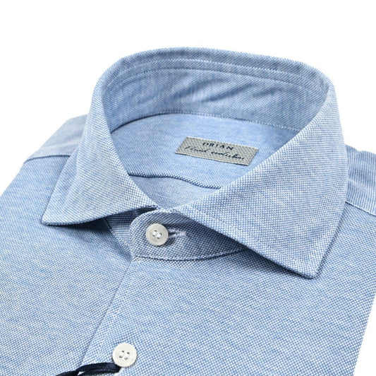 SALE｜ORIAN Fluid Evolution ストレッチコットンジャージー ホリゾンタルカラードレスシャツ｜420560 - 42｜GUARDAROBA MILANO OFFICIAL STORE
