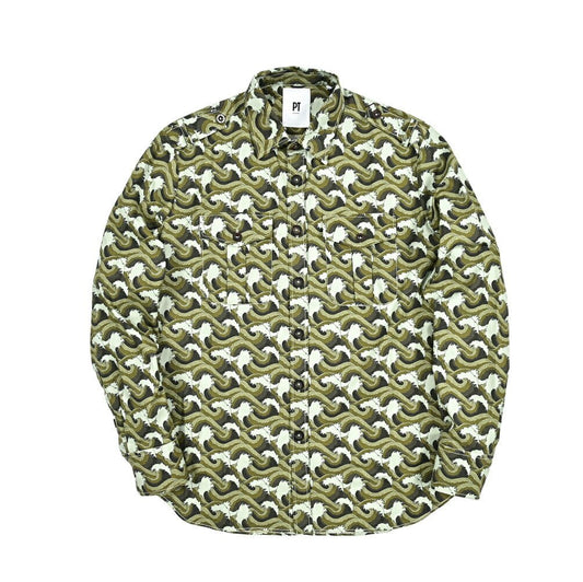SALE｜PT TORINO コットン100% レギュラーカラーエポーレットシャツ / PT01｜412882 - 40｜GUARDAROBA MILANO OFFICIAL STORE