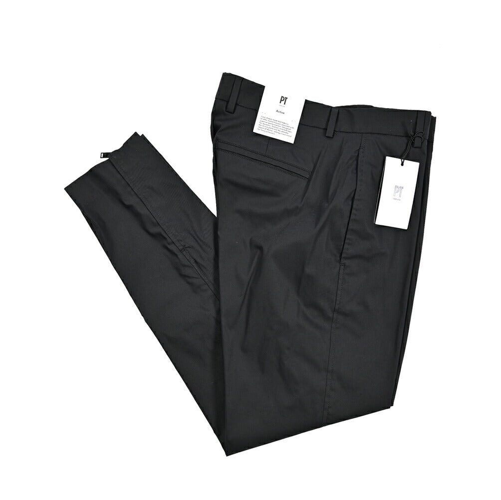 SALE｜PT TORINO Active "EPSILON" ストレッチコットン ノータックテーパードパンツ (裾ジップ)｜423494 - 46｜GUARDAROBA MILANO OFFICIAL STORE