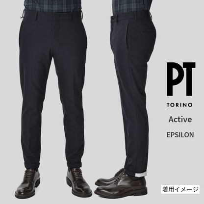 SALE｜PT TORINO Active "EPSILON" 軽量ストレッチナイロン ノータックテーパードパンツ (反射板付き)｜423942 - 52｜GUARDAROBA MILANO OFFICIAL STORE